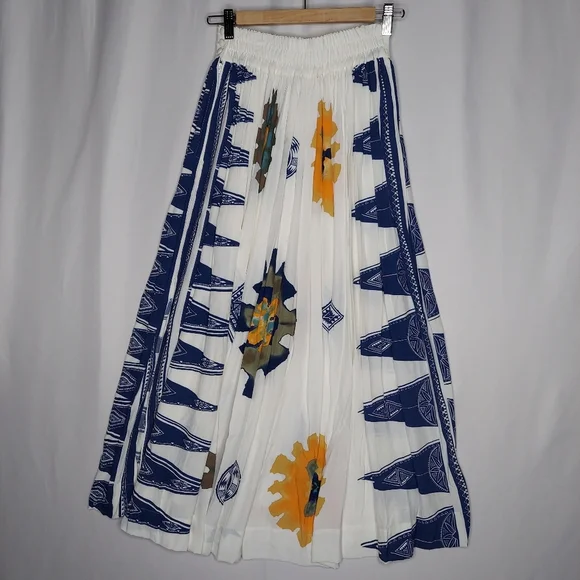 Dorothy Shoelen Skirt Set‎ 6 Cropped Jacket Full A-Line Midi Abstract Floral Y2K - Picture 2 of 15